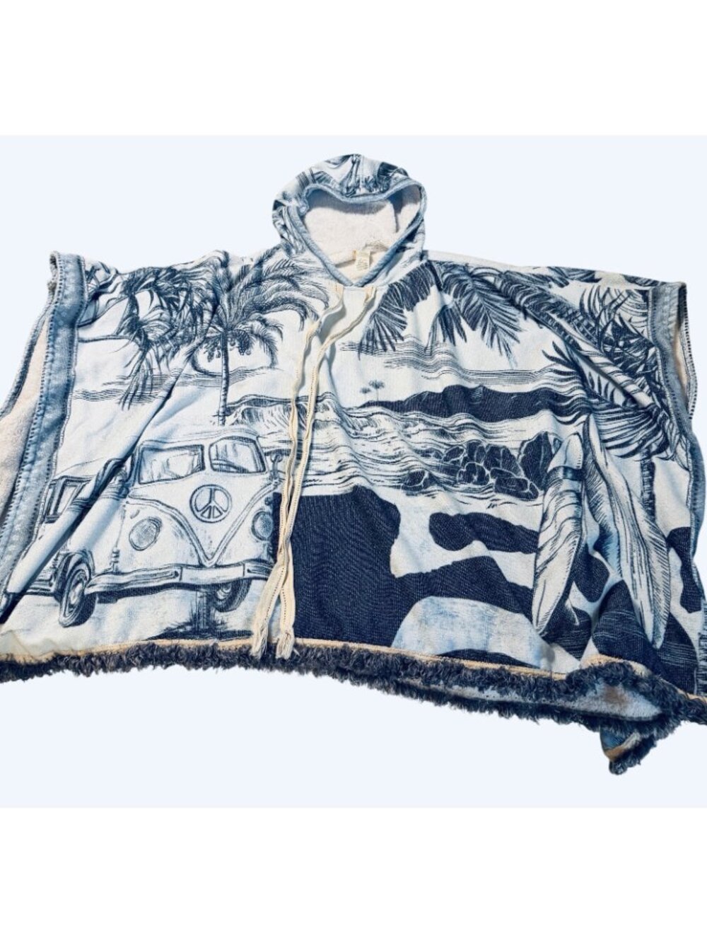 Free People AGUA BENDITA Delilah Shaka Poncho Beach Coverup - Picture 5 of 6